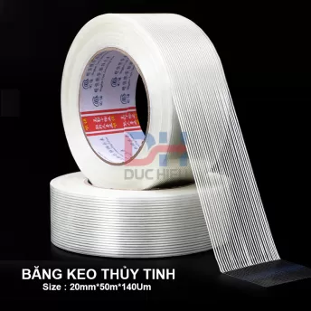 Băng keo Sợi Thủy Tinh Size : 20mm - 30mm - 50mm (1 Cuộn dài 50m)